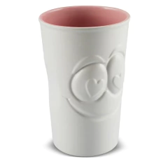 Copo De Cerâmica 500ml Zé In Love Mondoceram Branco Fosco/Algodão Doce - comprar online