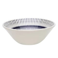 Tigela de cerâmica Biona Conic de 500ml com design moderno e detalhes em azul.