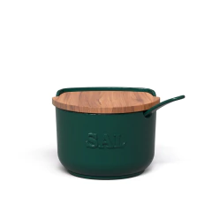 Saleiro De Cerâmica 500gr C/Tampa E Colher Alecrim Ceraflame Gourmet