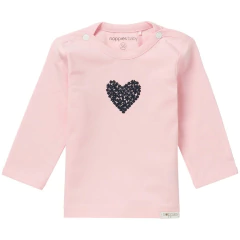 Camiseta Manga Longa Natick Rosa Claro 62 cm Noppies