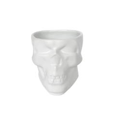 Copo Para Drinks Caveira Old Skull Branco Fosco Ceraflame