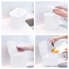 Lixeira Para Pia De Cozinha Trium 4,7L Branco - comprar online