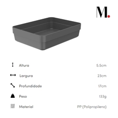 Organizador De Gavetas Logic G 17x23x5,5cm OU na internet