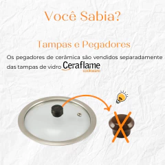 Pegador De Cerâmica P/ Tampa De Vidro Ceraflame New Premiere Chocolate - loja online