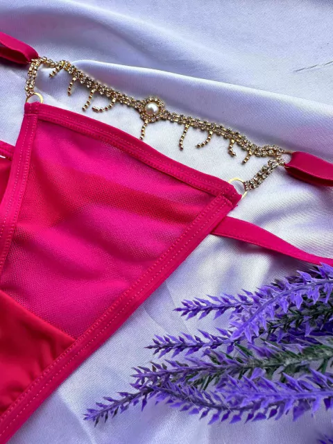 Calcinha Fio Duplo Jóia - PINK (TAM. UNICO)