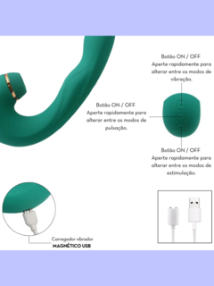 Vibrador/Pulsador/Sugador Jack - AZUL ESCURO na internet