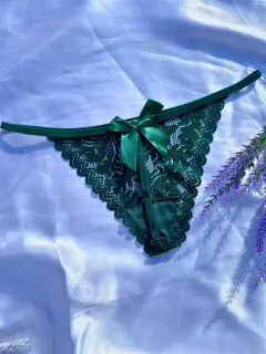 Calcinha Fio Lacinho - VERDE ESMERALDA