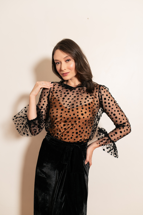 BLUSA TULE BORDADO