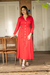 CHEMISE LINHO - VERMELHO - Lisia Bello