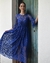 VESTIDO RENDA COM BABADO NA MANGA - AZUL na internet