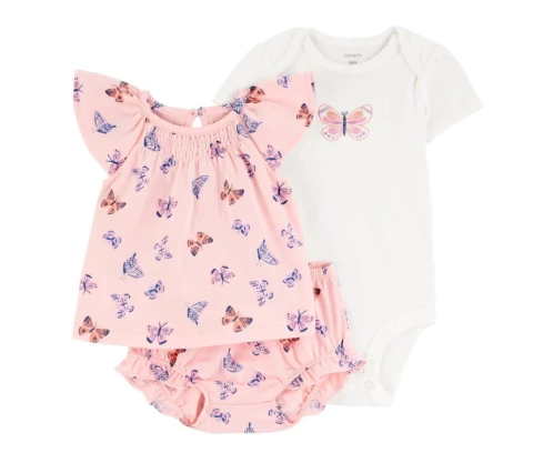 Trio de verão Carters - Borboleta