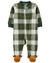 Macacão Carters em Fleece - Xadrez verde