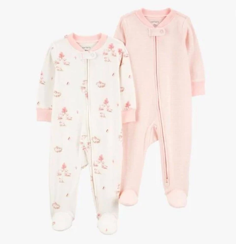 Kit c/ 2 macacões em algodão Carter’s - Ovelhinha