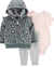 Trio Carters com casaco em Fleece - Onça - loja online