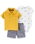 Trio com short Carters - Polo amarelo - loja online