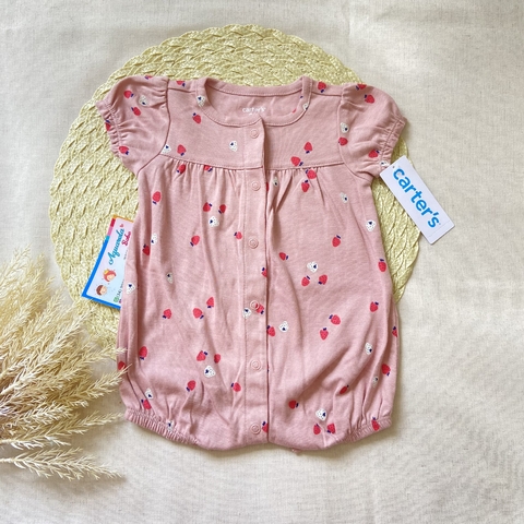 Romper em algodão Carters - moranguinho - comprar online