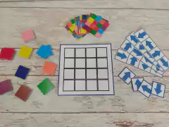 Kit 2 juegos de atención (imita patrones fechas y de colores)