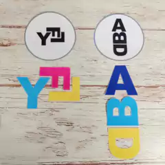 Fichas de orientación de letras en internet