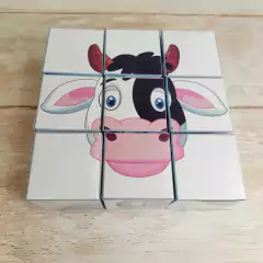 Rompecabezas en cubos de la granja! en internet