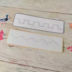 Familia de animales con grafomotricidad en internet