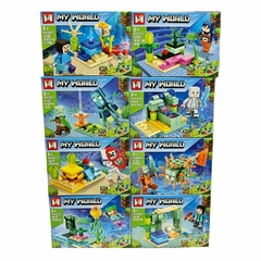 Bloques "8 en 1" Minecraft - encastrables tipo Lego -
