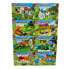 Bloques "8 en 1" Minecraft - encastrables tipo Lego -
