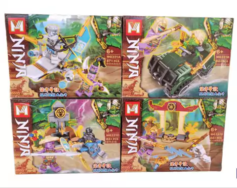 Bloques "4 en 1" NinjaGo - encastrables tipo Lego