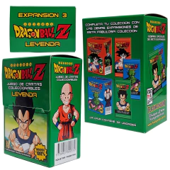 Cartas "DRAGON BALL Z - LEYENDA" SERIE 3 Mazo Inicial + 20 sobres de extensiones