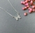 Colar borboleta cravejada com zircônia rosa Prata 925 - Lincy Pratas