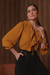 BLUSA DE CREPE COM JABOUR