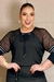 BLUSA DE CREPE COM MALHA - comprar online