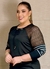 BLUSA DE CREPE COM MALHA na internet