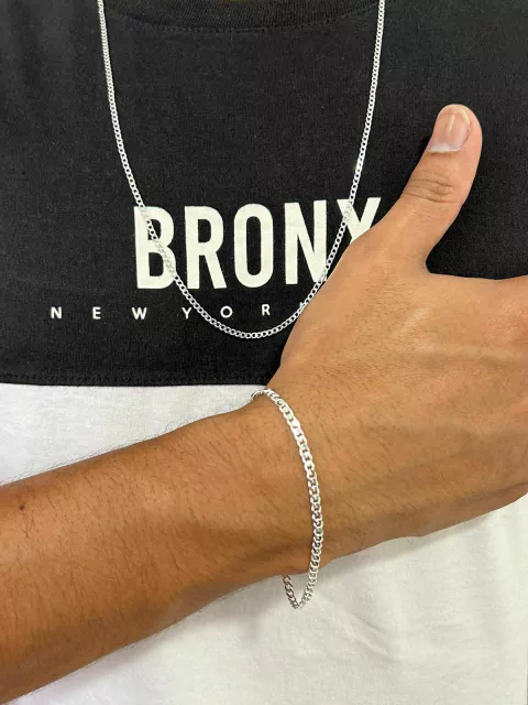 Pulseira Gourmet 3mm 21cm