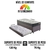 Bicama Box Baú Viúva 120x203 Suede Cinza com Colchão Adapto Molas Ensacadas Ecoflex