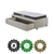 Cama Box Solteiro com Gaveta 88x188 cm Revestida em Courino Linho Areia com Colchão Pantanal Anjos - loja online