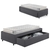 Cama Box Solteirão com Gaveta 88x188 cm Revestida em Suede Cinza com Colchão Hanover Inducol