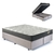 Cama Box Baú Queen Suede Bege 158x198 com Colchão Adapto Molas Ensacadas Ecoflex