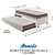 Bicama Box Solteiro Courino Linho Areia 88x188 com Colchão Classic Molas Ensacadas Anjos - comprar online