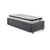 Cama Box Solteiro com Gaveta 88x188 cm Revestida em Suede Cinza com Colchão Cama inHouse Ecoflex - B&G Camas e Colchões