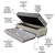 Bicama Box Baú 88x188 Courino Linho Areia com Colchão Black Graphite Molas Ensacadas Anjos - loja online