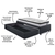 Cama Box Solteiro com Gaveta 88x188 cm Revestida em Linho Cinza com Colchão Cama inHouse Ecoflex - B&G Camas e Colchões