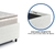 Bicama Box Solteiro Courino Linho Branco 88x188 com Colchão Hanover Molas Ensacadas Inducol