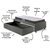 Cama Box Solteiro com Gaveta 88x188 cm Revestida em Courino Linho Cinza com Colchão Pantanal Anjos - B&G Camas e Colchões