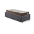 Cama Box Solteiro com Gaveta 88x188 cm Revestida em Suede Cinza com Colchão Relax Adorabile Ecoflex - B&G Camas e Colchões