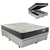 Cama Box Baú Queen 158x198 Courino Linho Areia com Colchão Adapto Molas Ensacadas Ecoflex