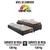 Imagem do Bicama Box Solteiro 126x208 Linho Cinza com 2 Colchões Relax Adorabile Molas Ensacadas Ecoflex
