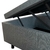 Base Box Baú Casal Bipartido 138x188x42 Courino Linho Cinza - loja online