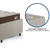 Cama Box Solteiro com Gaveta 88x188 cm Revestida em Courino Linho Areia com Colchão Relax Adorabile Ecoflex na internet
