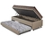 Bicama Box Baú 88x188 Courino Linho Bege com Colchão Classic Molas Ensacadas Anjos - B&G Camas e Colchões