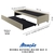 Bicama Box para Dois Colchões Solteiro Courino Linho Bege 88x188x38 cm - comprar online